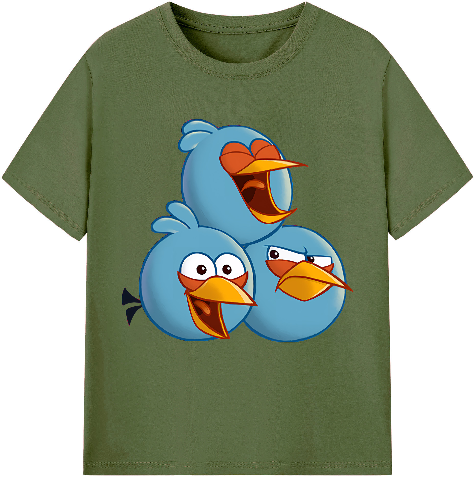 （画像用） Angry Birds アングリーバード 綿100％半袖Tシャツ（フロントプリント）
